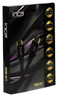 INCA HDMI 2.1 kabel 8K 2 m černý / Kabel HDMI / 48 Gbit/s (IHD-21)
