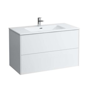 Laufen - Pro S Skříňka s umyvadlem, 100x61x50 cm, 2 zásuvky, matná bílá H8649622601041