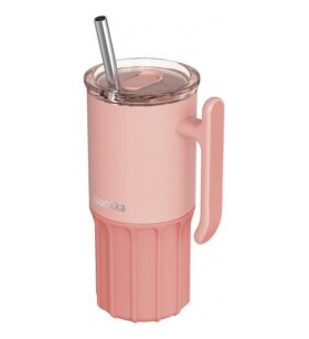 Nerezový termohrnek s brčkem Umi Peachy Pink 720ml
