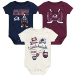 Outerstuff Dětské body Colorado Avalanche NHL Littlest Player 3Pk Creeper Se Velikost: Batole 3-6 Měsíců