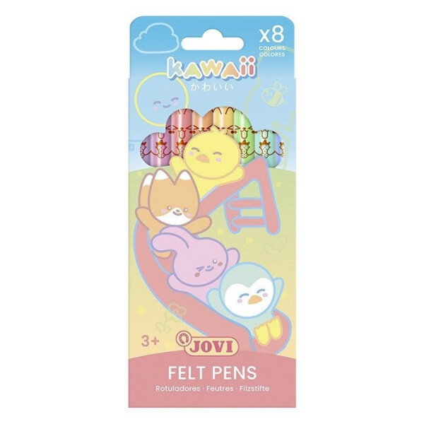JOVI Kawaii fixy tenké 8 ks