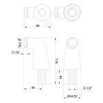 INVENA - Kolínka k vanové baterii ELBOWS - kulaté LA-46-C01-L
