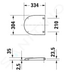 DURAVIT - ME by Starck Víko pro pisoár, SoftClose, bílá 0024090000