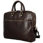 Luxusní kožená business taška Benedikt, tmavě hnědá