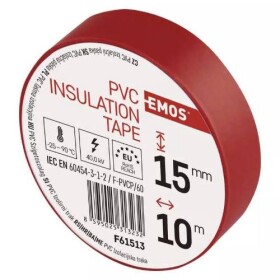 Emos F61513 Elektroizolační páska PVC 15 mm 10 červená
