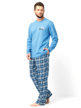 Pánské pyžamo Key MNS 626 B25 délka/r M-2XL modrá XXL