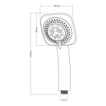 AQUALINE - Ruční masážní sprcha, 5 režimů, 100x100, ABS/chrom SC056