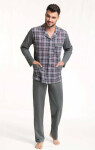 Pánské rozepínací pyžamo model 17430401 - Luna Barva: grafit, Velikost: XL