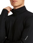Pánská merino mikina ICEBREAKER Mens 300 RealFleece Descend LS Zip, Black velikost: S