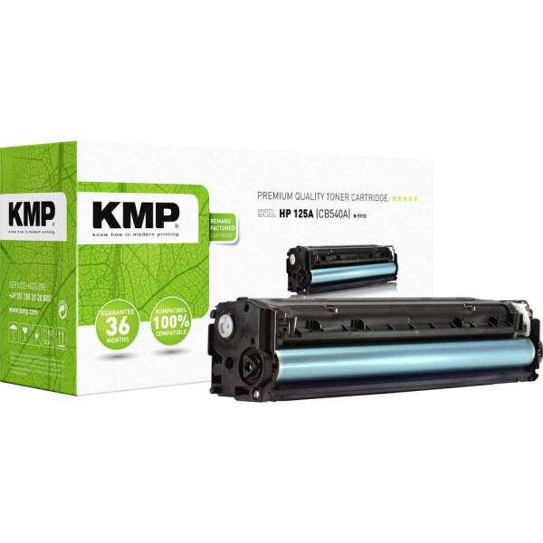 KMP Toner náhradní HP 125A, CB540A kompatibilní černá 2200 Seiten H-T113 1216,0000 - HP CB540A - renovované