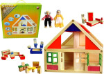 Domeček dřevěný + figurky + vybavení - Babu