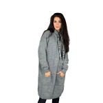 HOSH Pletené šaty EVELYN s kapucí Barva: Bílá