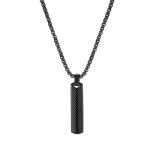 Pánský náhrdelník Simon Black - chirurgická ocel, Černá 60 cm