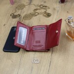 Dámská malá kožená peněženka Ines, červená