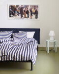 HAY Povlečení na peřinu Été Midnight Blue/Light Grey 140 × 200 cm, modrá barva, textil