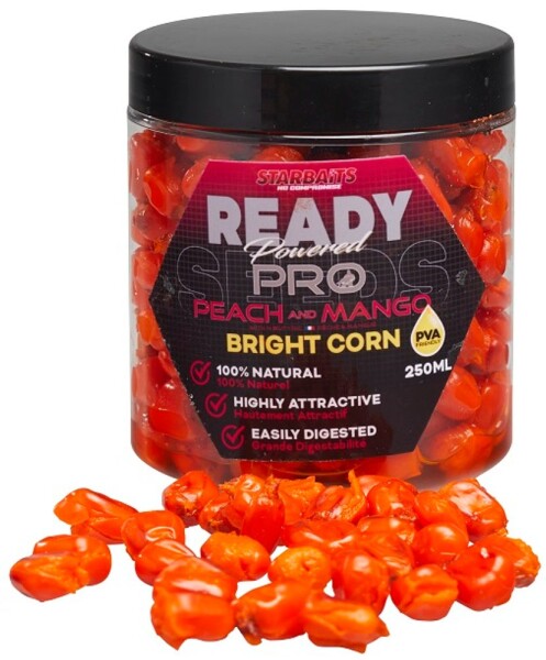 Starbaits Kukuřice Bright Ready Seeds Pro 250ml - Peach Mango,Starbaits Kukuřice Bright Ready Seeds Pro 250ml - Peach Mango