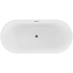 MEXEN/S - Paola volně stojící vana reliéf 170 x 80, bílá mat, sifon a přepad grafit kartáčovaná 52721708001-66