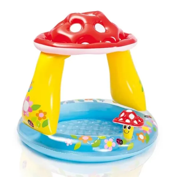 INTEX Nafukovací bazén Muchomůrka se stříškou / 102 x 89 cm / PVC
