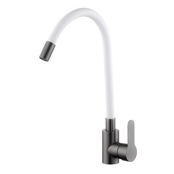 VELAZO - Kuchyňská baterie s flexibilním výtokem bílá / grafit VELAZ8105BW