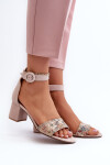 Sandály Na Podpatku Maciejka 04141-49 Béžové 37