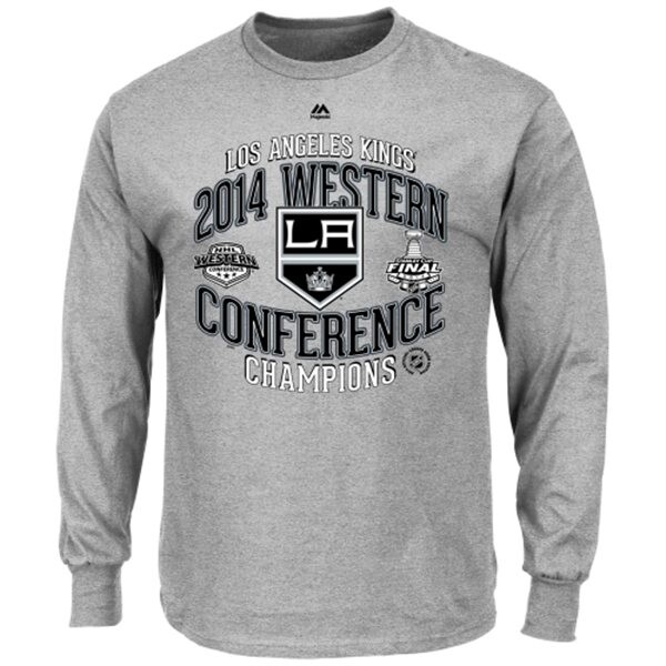 Majestic Pánské Tričko Los Angeles Kings 2014 Western Conference Champions Five Hole - dlouhý rukáv Velikost: S