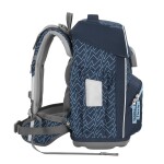 Školní aktovka pro prvňáčky – 4 dílný set, Step by Step BASIS Blue Lines, AGR