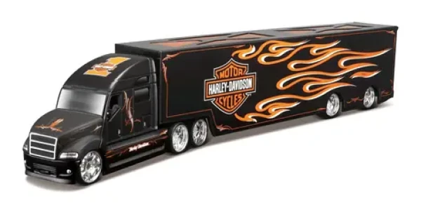 Maisto Harley-Davidson Haulers s plameny černá