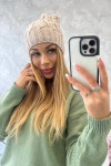 Fleecová čepice Iwona K221 beige UNI