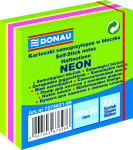 DONAU samolepicí bloček, 50 50 mm, 250 listů, mix neonových barev