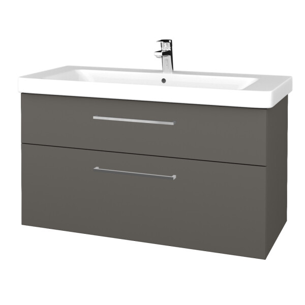 Dřevojas - Umyvadlová skříňka Q MAX SZZ2 105 - N06 Lava / Úchytka T04 / N06 Lava 331825E
