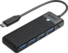 Orico PAPW4A-C3-015 černá / USB hub / 4x USB-A 3.0 / kabel 0,15 m (PAPW4A-C3-015-BK-EP)