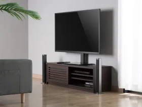 Equip černá / Stolní stojan pro TV / 32"-55" / nosnost 40 kg / VESA 400x400 (650611)