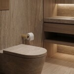 REA - Držák na toaletní papír 64105 SOLO Brush Gold REA-84206