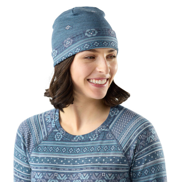 Unisex merino čepice SMARTWOOL Thermal Merino Reversible Cuffed Beanie, Nightfall Fair Isle Fun univerzální