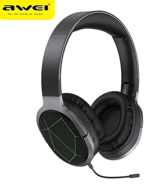 AWEI A799BL černá / Herní sluchátka s mikrofonem / Bluetooth 5.0 / výdrž 25 h / skládací (A799BL)