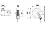 Automatický naviják hadic S420/14 FE 15m 1/2" - otočný