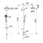 HANSA - Basicjet Sprchový set 200 s přepínačem, chrom 44380300