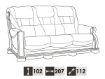 Kožená sedací souprava Cezar II 3+2+1 rozkládací