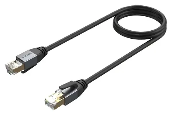 Unitek patch kabel Cat.8 2m černá / Patch kabel / S/FTP / RJ45 - RJ45 (C18149AGY03-2M)