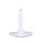 Strömshaga Kovový svícen Saga White/Green, bílá barva, kov