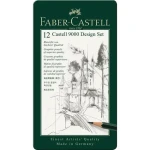 FABER-CASTELL Castell 9000 Design Set Grafitová tužka - plechová krabička 12 ks (119064)