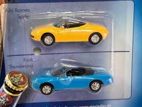 Alfa Spider + Ford Thunderbird - pivní sada Einsiedler 1:87 H0 (A-67)