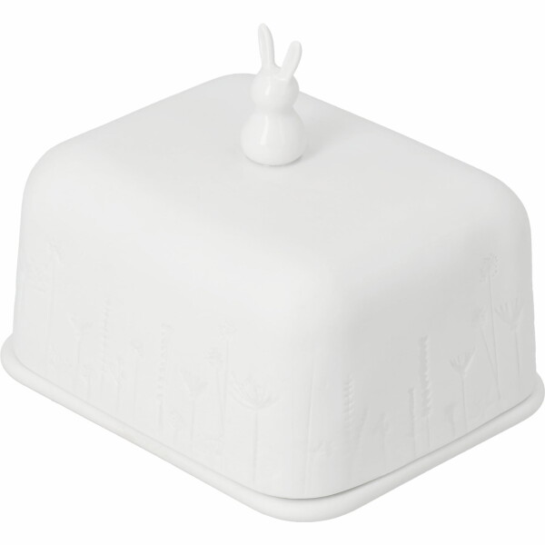 Räder Porcelánová máslenka Floral Spring, bílá barva, porcelán