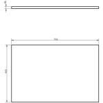 MEXEN/S - Orio koupelnová skříňka pod umyvadlo 70 cm s deskou, 1 šuplík, černá lesk 91A10-07023-1-BFC70