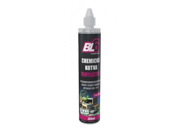 Kotva chemická vinylester BL6 - kartuše 300ml /POUZE 1 TRYSKA