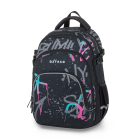 Studentský batoh OXY SCOOLER Grafitti Pink