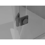 MEXEN/S - Lunar L sprchové dveře křídlové pravé 70, transparent, grafit metal 834L-070-000-95-00-P