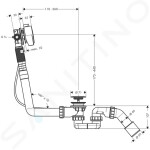 HANSGROHE - Exafill S Odtoková a přepadová souprava, chrom 58113000
