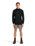 Pánská merino mikina ICEBREAKER Mens 150 MerinoFine Ace LS Hoodie, Black velikost: S