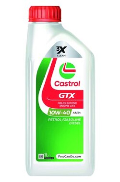 Castrol GTX 10W-40 A3/B4 1l / Polosyntetický motorový olej (15F092)